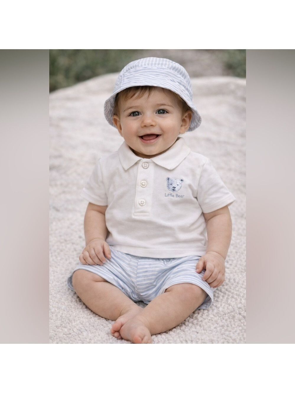 Shirt, shorts and bucket hat Matching set